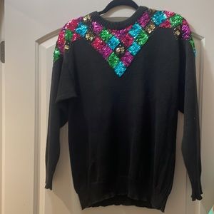 Black Medium Sequin Sweater